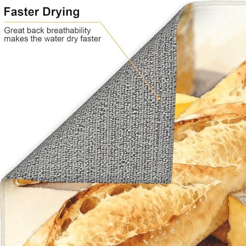Cheese Set Microfiber Dish Drying Mat Ultra Absorbent Kitchen Counter Top Cushion Absorbent Drainer Pad