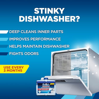 Finish Dishwasher Cleaner Liquid, Deep Cleans Hidden Grease & Limescale, Fights Odors & Maintains Performance, 3 Month Supply, 8.45oz, 1 Bottle - size: 8.45 Fl Oz (Pack of 1)