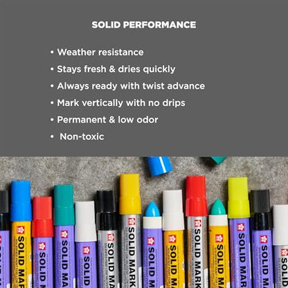 Sakura Solid Paint Markers with Twist Up Tip - Low Temperature Permanent Marker Pens - Window, Wood, & Glass Marker - White Paint - 2 Pack - size: 1 Count (Pack of 2)