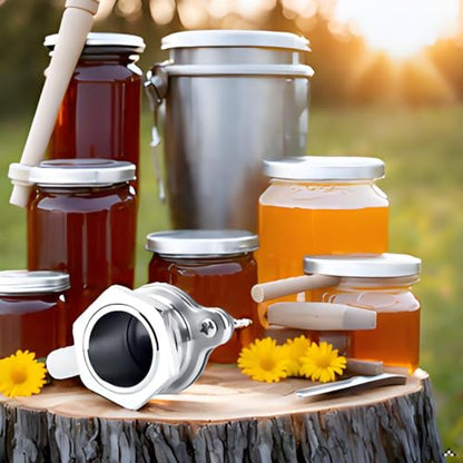 Honey Gate Valve -Honey Tap, Stainless Steel Honey Gate Valve, Gate Honey Bucket Accessories, Controlled Dispensing Extractor with Secure Closure for Efficient Beekeeping Transfer & Bottling