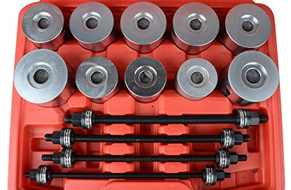 DAYUAN 27Pcs Universal Press and Pull Sleeve Tool Set Kit | Universal Bush Bearing Removal，For Cars, LGV & HGV，Fits Bushes, Ball Bearings, Seals & Rubber Bearings，Press Compatible