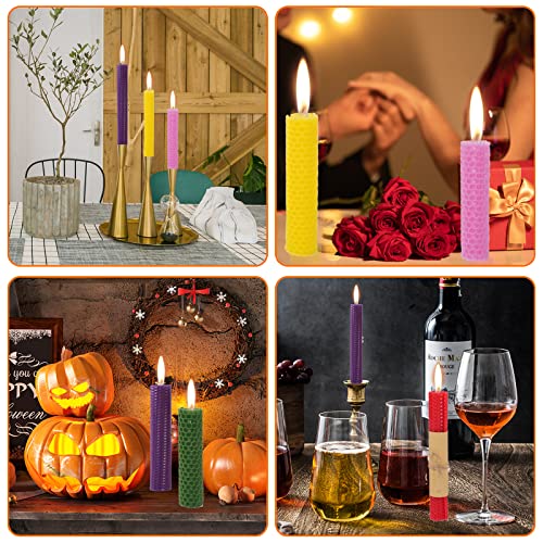 Thleunei Beeswax Candle Making Kit for Kids - 24 Pack 10x8 Inch Beeswax Sheets Candles Making Kit Supplies - Perfect DIY Craft Gift for All Ages,Create Beautiful, All-Natural Candles at Home - color: 24 pack 10×8 in Beeswax Sheets