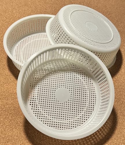 3 pcs Medium Cheese Mold for Cheese Making 1/2 qt - Soft Cheese Molds - Homemade Cheese Making Supplies - Moldes Para Queso Fresco o Panela Casero, White (Snow Mint) - color: Snow Mint
