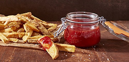 Le Parfait Super Jar 250mL (8oz) French Glass Preserving Jar w/Airtight Rubber Seal & Wire Bail Closure - BPA-Free Canning Jar for Pickles, Fruit, Sauce & Food Storage - Made in France Since 1930 4PK - color: 08oz (Set/4)