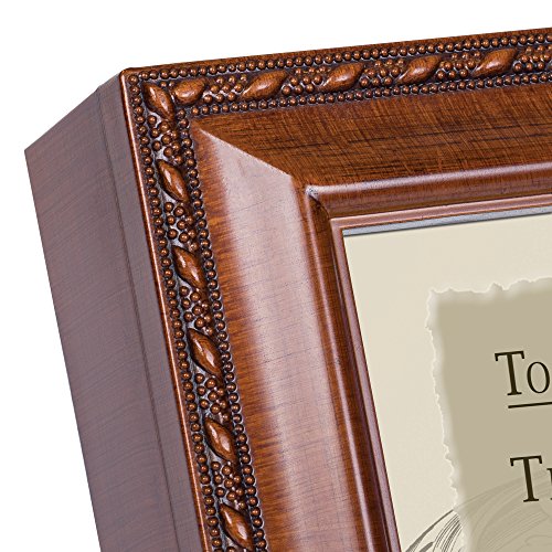 Cottage Garden Our Priest Woodgrain Inspirational Rope Trim Music Box Plays Ave Maria