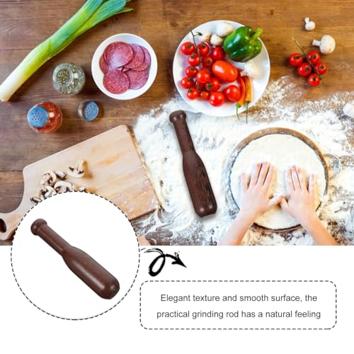 TOYANDONA Wood Pestle Only Replacement - 7. 6 Inch Food Grinding Stick Tool Wooden Pestle for Mortar Set Spice Crusher Food Masher