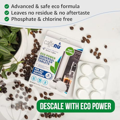Caffenu Coffee Machine Descaling Tablets, 6-Pack, Jura, Philips, Saeco
