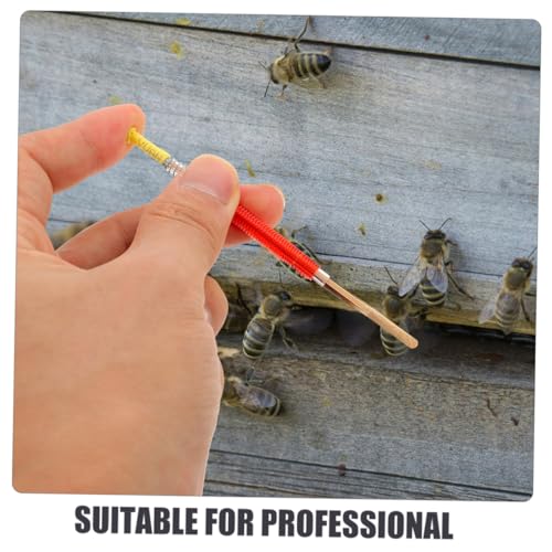 LIOOBO 2Pcs Beekeeping Hive Tool Durable Bee Grafting Needle Moving Needle Essential for Queen Rearing Non Slip Handle for Easy Use