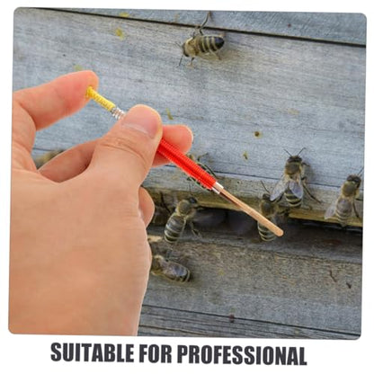 LIOOBO 2Pcs Beekeeping Hive Tool Durable Bee Grafting Needle Moving Needle Essential for Queen Rearing Non Slip Handle for Easy Use