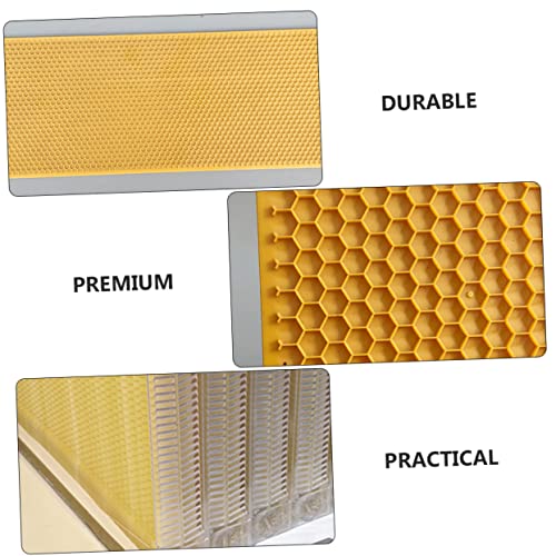 LIOOBO 3pcs Deep Honeycomb Beehive Foundation Durable Plastic Comb Foundation for Efficient Honey Production Easy to Use Beekeeping Supplies Orange