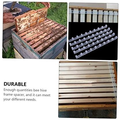 Garneck Beehive Frame Spacer Spacing Tool 10pcs Plastic Bee Hive Frame Clip Honeycomb Beekeeping Accessory