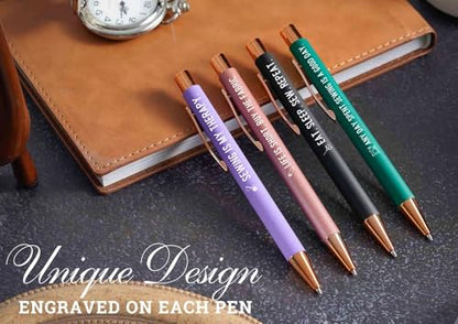 InnoBeta Sewing Gifts for Sew Lovers & Women, Ballpoint Pen Set of 4, Gifts for Sewing Quilting Lovers on Birthday & Christmas