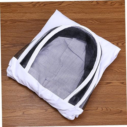 Holibanna Elastic Cuffs Ankles Full Body Beekeeping Suit Removable Veil XXL White