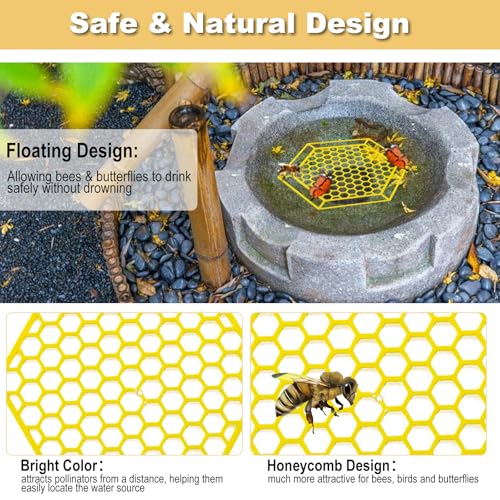 4 Pack Bee Watering Station - Floating Bee Bath & Drinking Feeder for Thirsty Pollinators, Butterfly Water Station, Outdoor Garden Bee & Butterfly Waterer