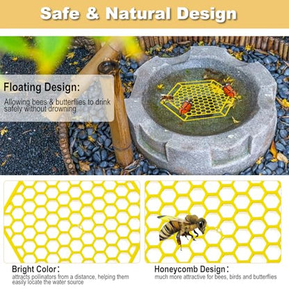 4 Pack Bee Watering Station - Floating Bee Bath & Drinking Feeder for Thirsty Pollinators, Butterfly Water Station, Outdoor Garden Bee & Butterfly Waterer