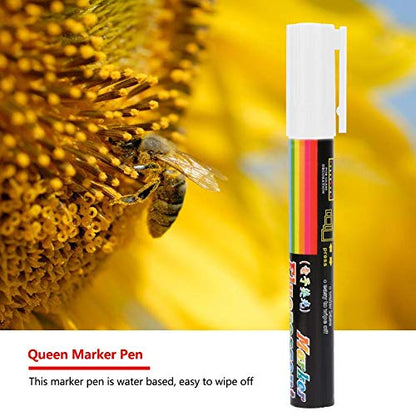 Bee Queen Marker Pen Honey Bee Queen Marking Tools the Bee Marking Pen with 8 Choice(White) - color: White