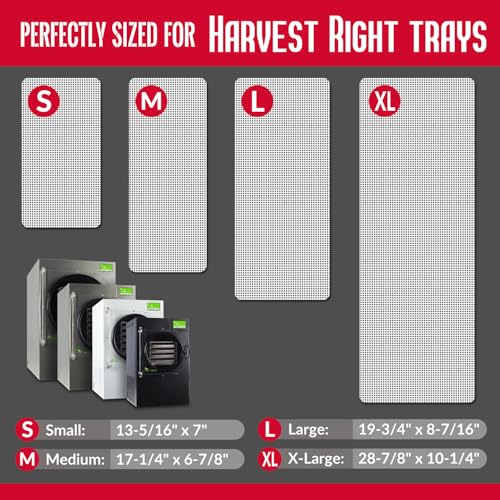 GUCUJI Silicone Mesh Mats for Harvest Right Freeze Dryer (Medium 5 Trays), Non-Stick, Reusable, Easy to Clean, Food Grade BPA Free, 5Pcs