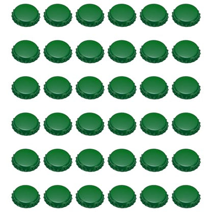 uxcell 108 Pcs Oxygen Absorbing Beer Bottle Caps, 32mm Pry Off Bulk Crown Caps Bottle Toppers for Soda Beer Wine Glass Bottles Home Brewing DIY Pendants or Craft Scrapbooks, Dark Green - color: Dark Green
