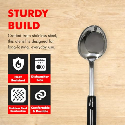 Chef Craft Select Heavy Duty Basting Spoon, 12 inch, Stainless Steel - size: 12 inch, style: Basting Spoon