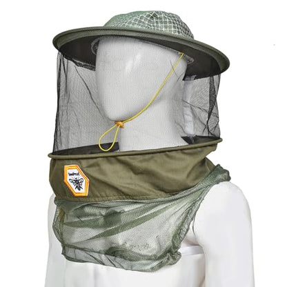 Beekeeping Veil Hat for Beekeepers 360° Protective High Visibility Mesh Breathable Ventilated Design Secure Elastic Fit (BP-105 Green-1 Pack Veils) - color: Green, size: 1-pack