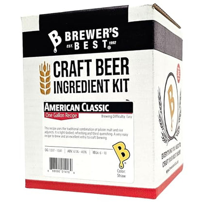 Home Brew Ohio Best One Gallon Home Brew Beer Ingredient Kit (American Classic)