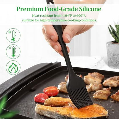 3 PCS Silicone Basting Pastry Brush,Heat Resistant Cooking Brush for Oil Butter Sauce,Premium Cooking Brush for Sauce Marinade Meat Glazing - size: 3 PCS