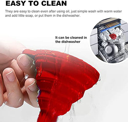 Kitchen Funnel Set of 3, Large Medium and Small, Kitchen Gadgets Accessories Food Grade Silicone Collapsible Funnels for Kitchen Use Filling Bottles Liquid Powder Transfer