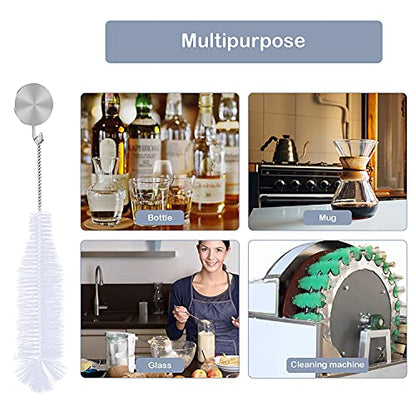 Bottle Brush - Ideal for Cleaning Narrow Neck Swing Top Glass, Brewing, Wine, Beer, Soda, Spray, Kombucha Bottles (White+1Pack) - color: B-white+1pack