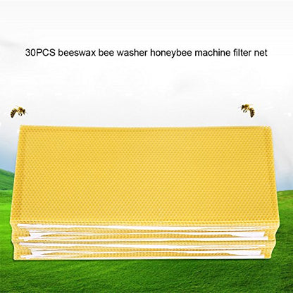 Alvinlite Wax Foundation for bee Frames, 30 Pcs Natural Beeswax Sheets for Beehives Honey Bee Wax Sheets Bee Hives Kit Deep Bee Wax Foundation for Bee Frames Candles Making