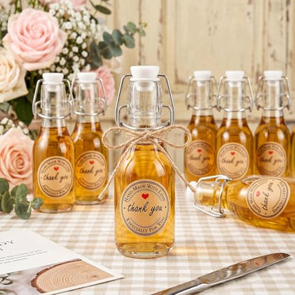 Kingrol 20 Pack 4oz Swing Top Glass Bottles, Flip Top Fermentation Bottles with Airtight Leakproof Lids, Small Glass Bottles for Vanilla Extract, Kombucha, Sauces, DIY Gifts & Wedding Favors