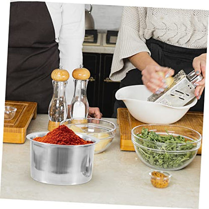 Kisangel 2set Condiment Container with Lid Spice Jar for Home Kitchen and Restaurant Use Easy Seasoning Storage