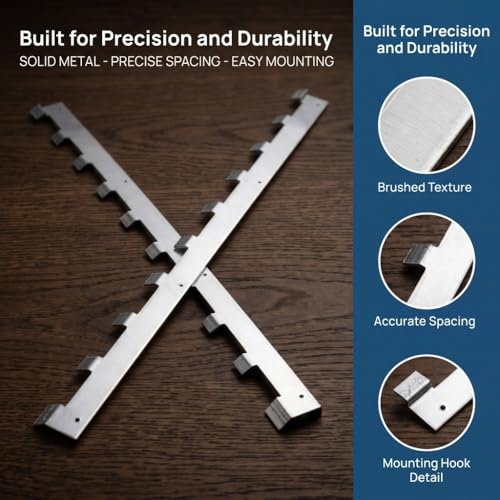 Beehive Frame Spacer Strips, Metal, Silver, 14.57 x 0.94 in, 6 Pcs | Silver finish, 14.57 x 0.94 in each, no extra tools required, for beehive box frame assembly