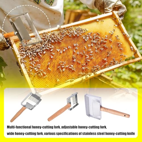 Beekeeping Tool Stainless Steel Uncapping Scraper for Smooth Process Uncapping Fork Shovel Tool - color: Thickening and widen