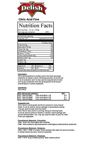 It's Delish Citric Acid Fine, 2 lbs - size: 2 Pound