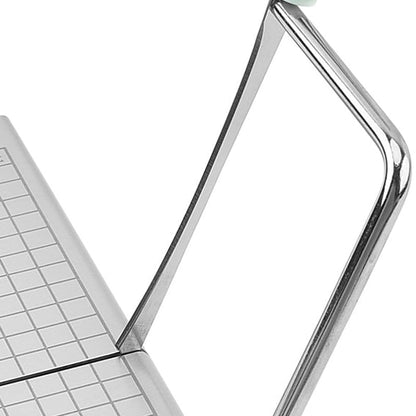 Stainless Steel Cheese Slicer with Measurement Grid Board,metal blade, Professional Cutter for Block Cheese