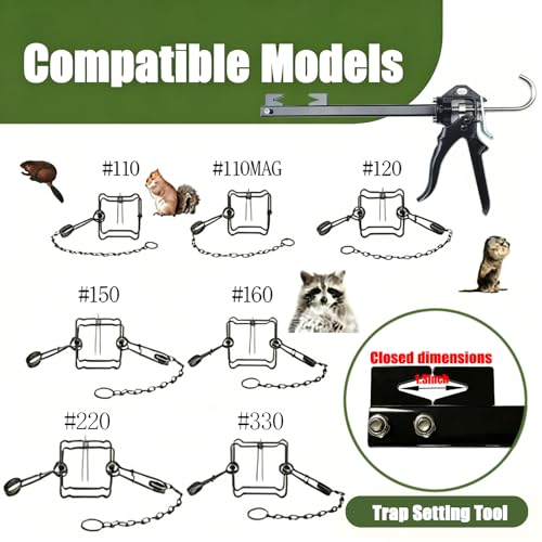 Heavy Duty Body Grip Trap Setter 220 330 conibear Traps Setting Tool | Trap Setting Tool Heavy Duty Bodygrip Trap Setter Sets Tool for Body Grip Traps 220 330 with One Hand easy to use .