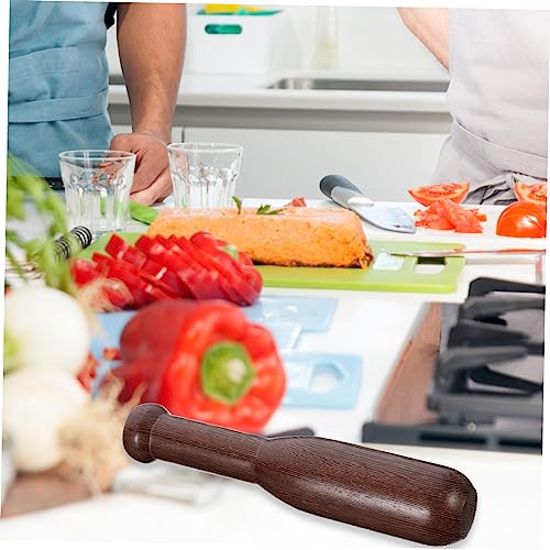 Garneck 1pc Wooden Pestle Sauerkraut Pounder - Hardwood Muddler Tool for Crushing - Grinding and Mashing Garlic Avocado and Spices 195cm Long Artisan Kitchen Essential