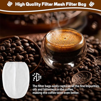 Alocs Cold Brew Coffee Filter Bag Compatible with Toddy Cold Brew System for 5 Gallon Commercial Brewers, Filter Bag for Coffee Grounds & Ice Tea - Quick Drain, Washable & Reusable (2 Pack)