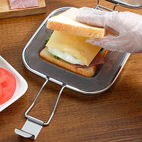 Sandwich Cage Toaster Sandwich Clip Sandwich Racks Breakfast Sandwich Maker Grill Press Grilled Cheese Maker Panini Press Stainless Steel Toaster Accessory Kitchen Utensils