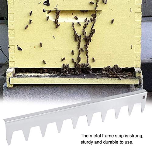 Beehive Strip Spacer, Metal Frame Steel Spacers for Beehive Beehive Frame Strip Bee Frame Spacing Tool for 10 Frame Honey Box
