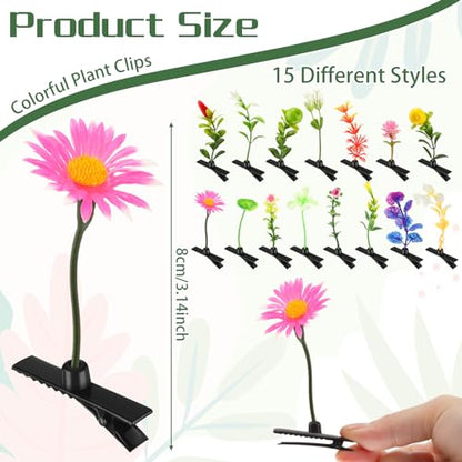 30 Pcs Bean Sprout Hair Clips Rave Mixed Style Plant Hairpins Hair Accessories for Party Irish(Lovely) - style: Lovely