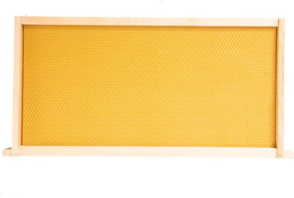 BeeCastle 40-Pack Beehive Frames Bee Hive Frame with Waxed Foundation Sheet Unassembled Beehive Frames, 9-1/8-Inch(Yellow) - size: 40-Pack