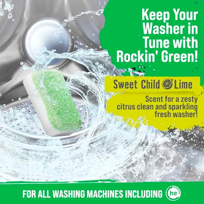 Rockin' Green Deep Cleaning and Deodorizing Tablets for Dishwashers, Washing Machines, and Garbage Disposals, Removes Odor and Residue (Washing Machine Cleaning Tablets, 8 Pack) - size: 1 Count (Pack of 8), style: Washing Machine Cleaning Tablets