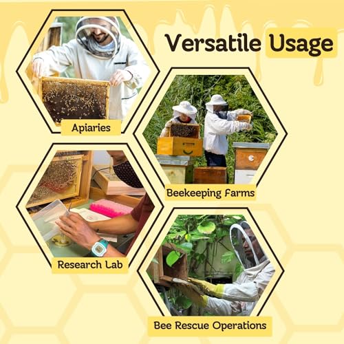 Flexzion Queen Catcher Clip (10 pcs) Transparent Plastic Cage Clips, Bee Catchers Trap Box Excluder One Hand Queen Catcher Beekeeping Tool for Beekeepers