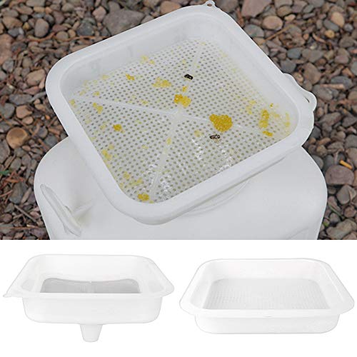 Honey Strainer Double Sieve, Stainless Steel Honey Filter with Uncapping Fork for Beekeeping Supplies