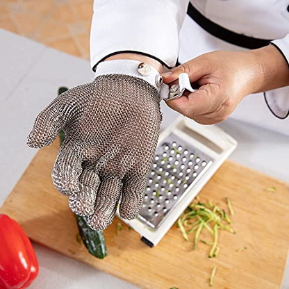 Dowellife Chainmail Glove, Cut Resistant Food Grade, Stainless Steel Mesh Metal Knife Cutting Glove for Butcher, Oyster Shucking Kitchen Mandoline Chef Slicing Fish Fillet (Small) - size: Small (Pack of 1)