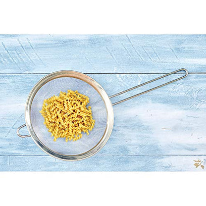 HIC Kitchen Fine Mesh Strainer With Helper Handle, 18/8 Stainless Steel, 6-Inch, For Sifting, Draining, And Straining Pasta, Vegetables, Stocks, And Sauces, Set of 2 - size: Mesh, 6-Inch, Set/2