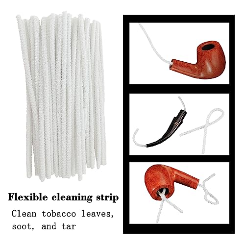 WAFJAMF Multifunctional Pipe Cleaning Kit,50 Pieces of Cleaning Strip 1 Pcs 3-in-1 Pipe Tamper Reamer and 5 Pcs Straw Brush - color: Pipe Cleaning Kit-56pcs