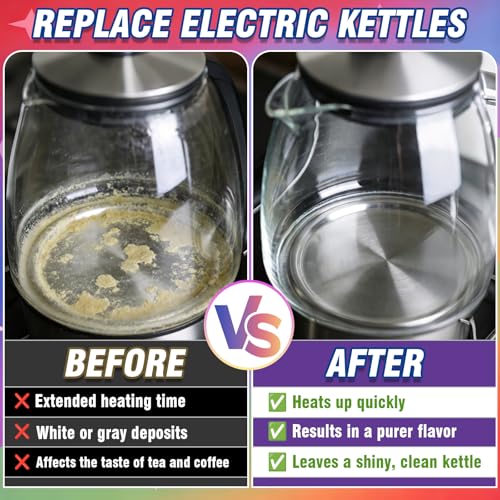 Kettle Descaler Tablet, 20 Packs Water Bottle Cleaning Tablets Removes Hard Water Buildup, Efficient Citric Acid for Kettles Cleaner, Limescale Remover Tablet for Coffee Machines, Garment Steamers
