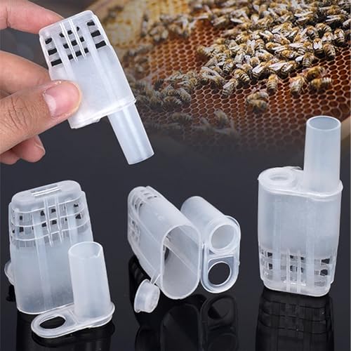 20Pcs Bees Catcher Cages Isolator Clip Queens Protective Cover for Quick Isolation Enduring Protective Cover for Indoor Home Outdoor Breeding Cage Box